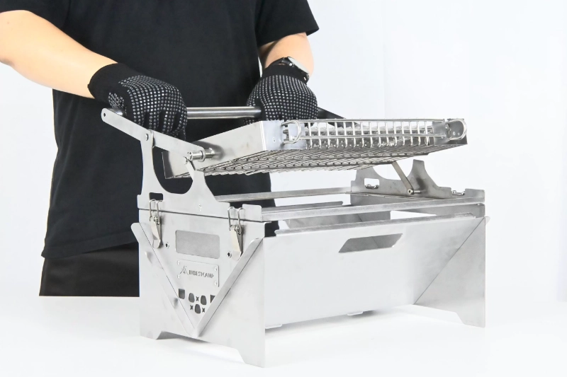 輕量旋轉式露營烤肉爐