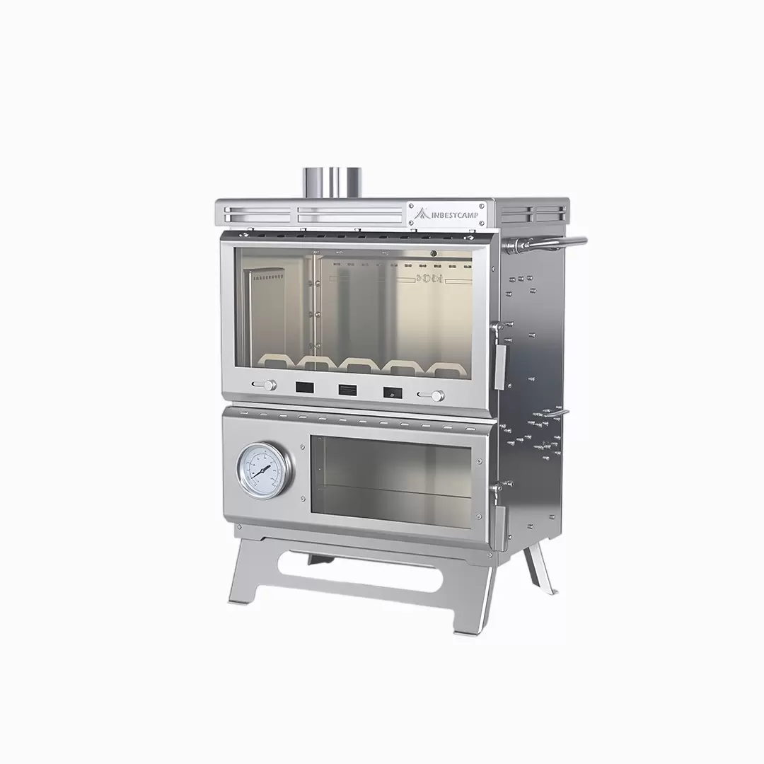 多功能不銹鋼露營爐，專為模組化戶外烹飪而設計