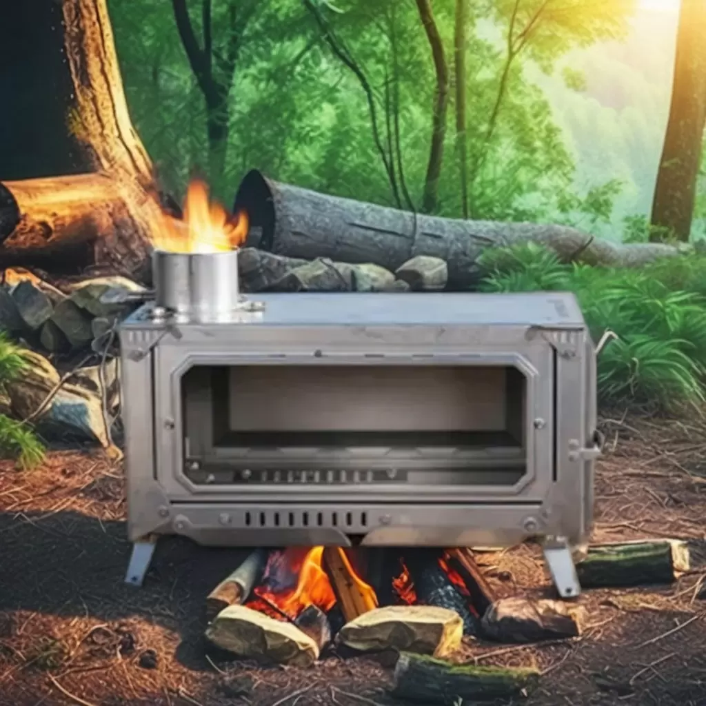 為冬季露營市集訂製折疊帳篷柴火爐